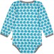 loud + proud - Bio Baby Body langarm mit Vogel-Druck, petrol