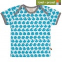loud + proud - Bio Kinder T-Shirt mit Vogel-Druck, petrol