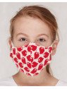 loud + proud - Bio Kinder Mund- und Nasenmaske mit Vogel-Druck, rot