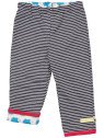 loud + proud - Bio Baby Wende Sweathose mit Streifen und Igel-Motiv, navy