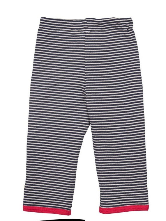 loud + proud - Bio Baby Wende Sweathose mit Streifen und Igel-Motiv, navy