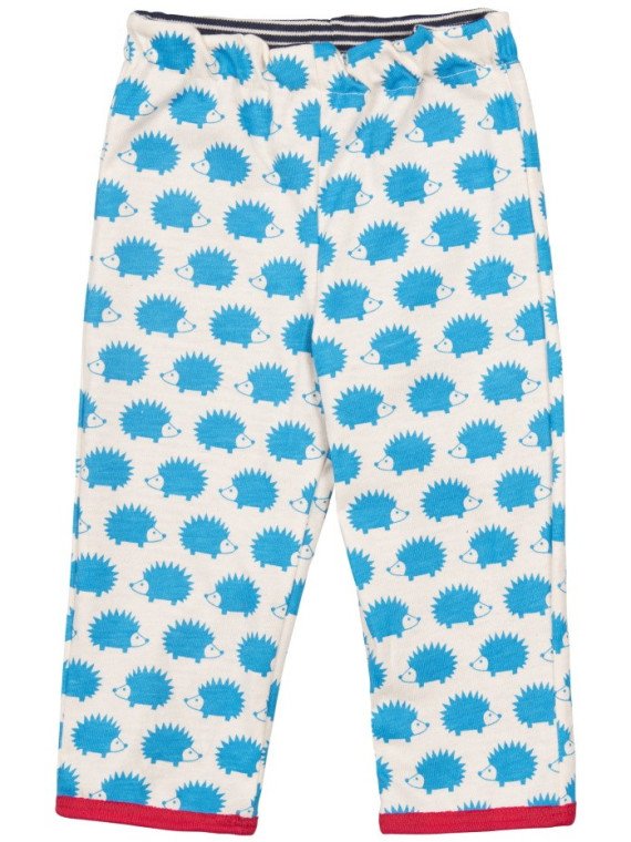 loud + proud - Bio Baby Wende Sweathose mit Streifen und Igel-Motiv, navy