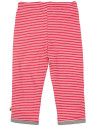 loud + proud - Bio Baby Wende Sweathose mit Streifen und Affen-Motiv, tomato