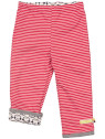 loud + proud - Bio Baby Wende Sweathose mit Streifen und Affen-Motiv, tomato