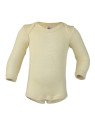 ENGEL - Bio Baby Body langarm, Wolle/Seide, natur