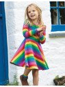 frugi - Bio Kinder Jersey Kleid "Sofia" Regenbogen