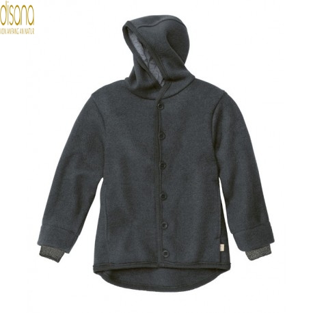 disana - Bio Baby Walkjacke, Wolle, anthrazit