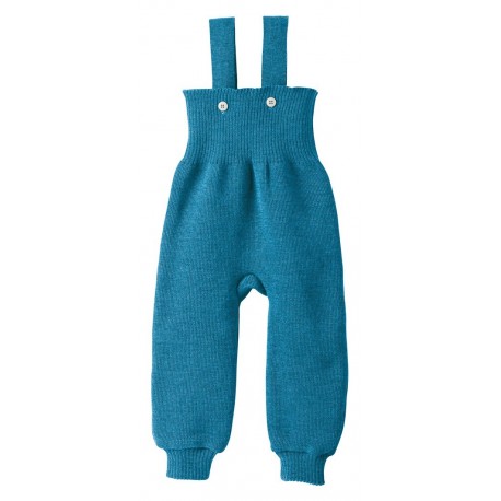 disana - Bio Baby Trägerhose, Wolle, blau