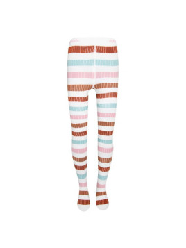 Ewers - Bio Kinder Strumpfhose mit Streifen, weiß