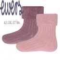 Ewers - Bio Baby Flausch Socken Doppelpack, rosa