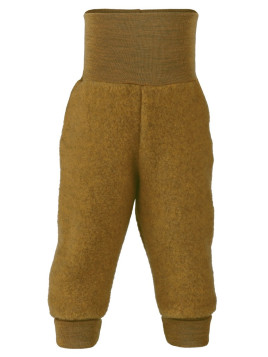 ENGEL - Bio Baby Fleece Hose mit Nabelbund, Wolle, safran