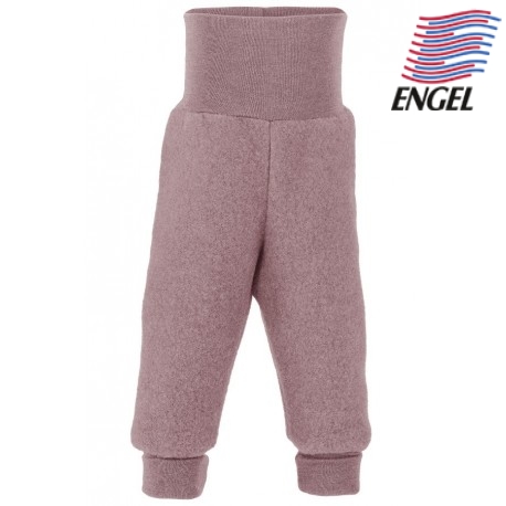 ENGEL - Bio Baby Fleece Hose mit Nabelbund, Wolle, rosenholz