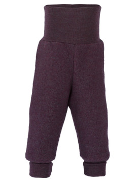 ENGEL - Bio Baby Fleece Hose mit Nabelbund, Wolle, lila
