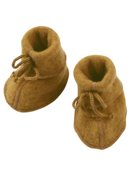ENGEL - Bio Baby Fleece Schuhe, Wolle, safran