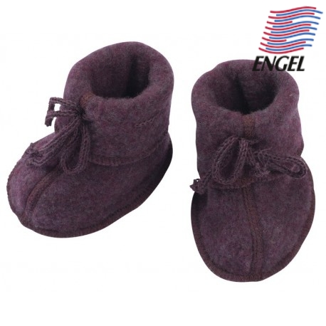 ENGEL - Bio Baby Fleece Schuhe, Wolle, lila