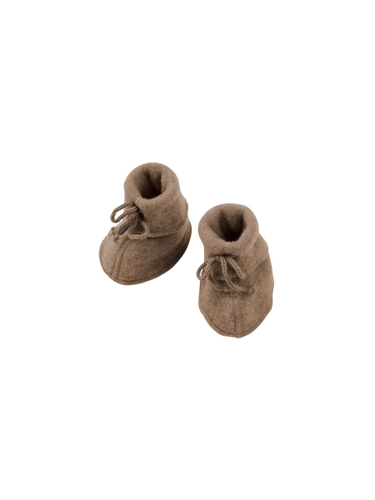 ENGEL - Bio Baby Fleece Schuhe, Wolle, walnuss