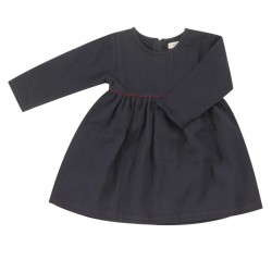 Pigeon - Bio Kinder Musselin Kleid, navy