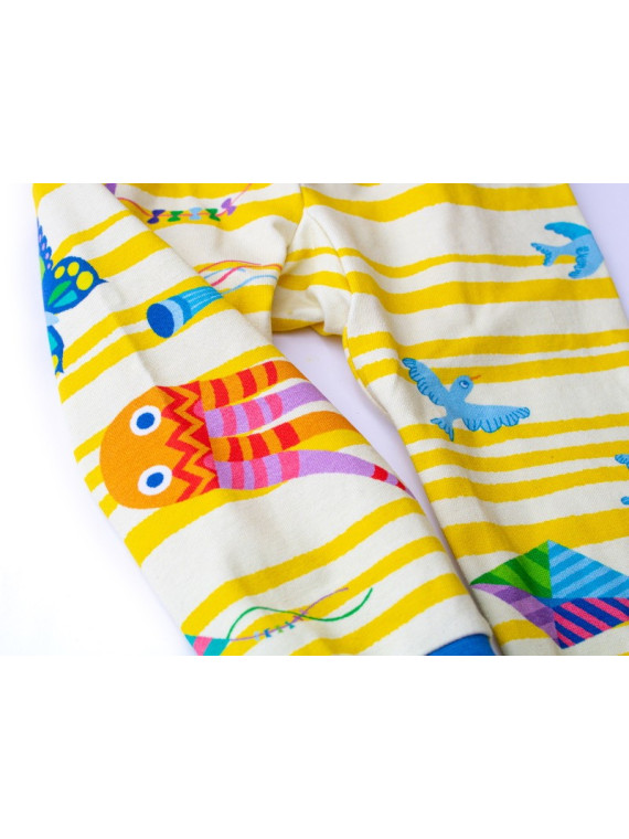 merle kids - Bio Kinder Leggings mit Drachen-Motiv