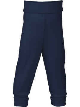 ENGEL - Bio Baby Hose mit Nabelbund, Wolle/Seide, marine