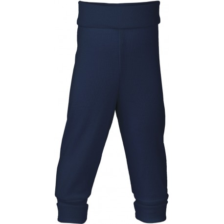 ENGEL - Bio Baby Hose mit Nabelbund, Wolle/Seide, marine