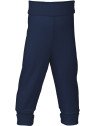 ENGEL - Bio Baby Hose mit Nabelbund, Wolle/Seide, marine