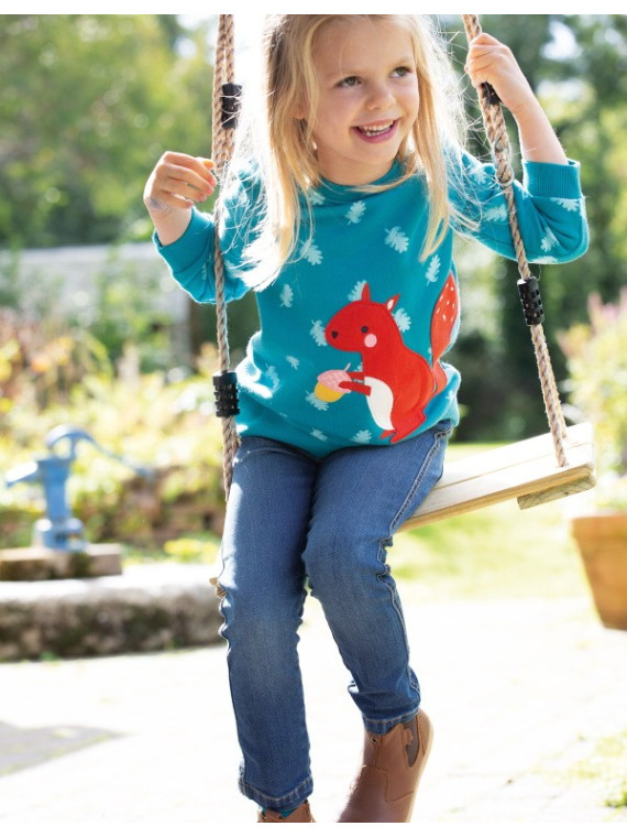 frugi - Bio Kinder Jeggings "Julie" mit Sternen-Stickerei