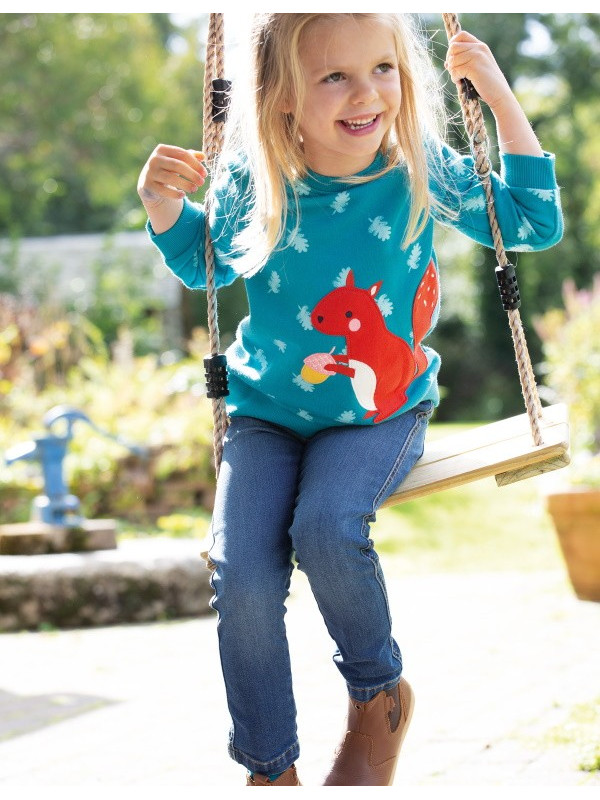 frugi - Bio Kinder Jeggings "Julie" mit Sternen-Stickerei