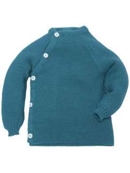 Reiff - Bio Pullover Schlüttli Wolle karibik