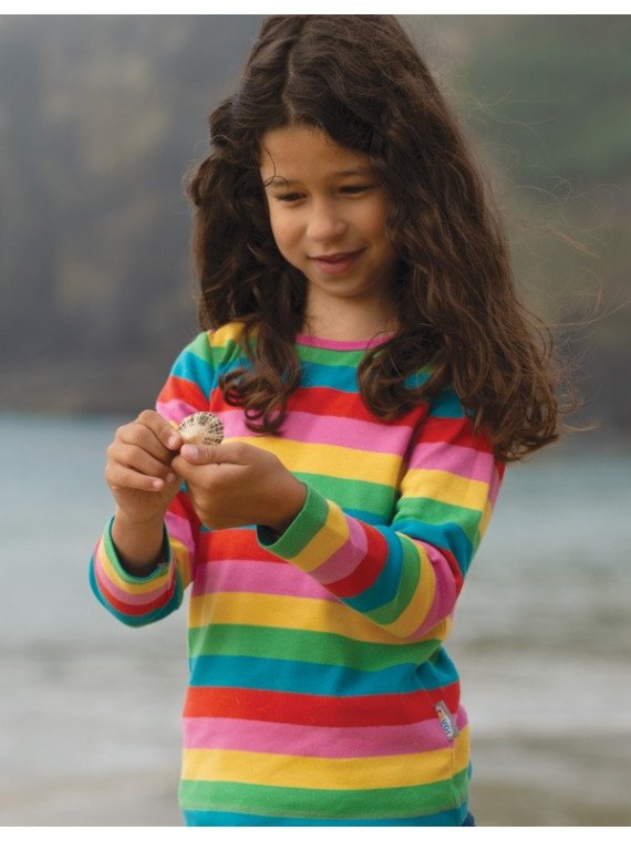 frugi - Bio Kinder Langarmshirt Regenbogen