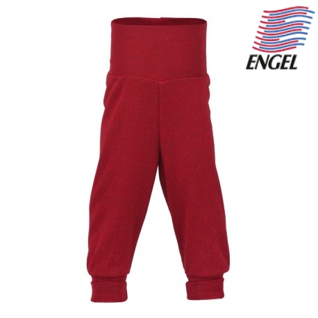 ENGEL - Bio Baby Hose mit Nabelbund, Wolle, rot