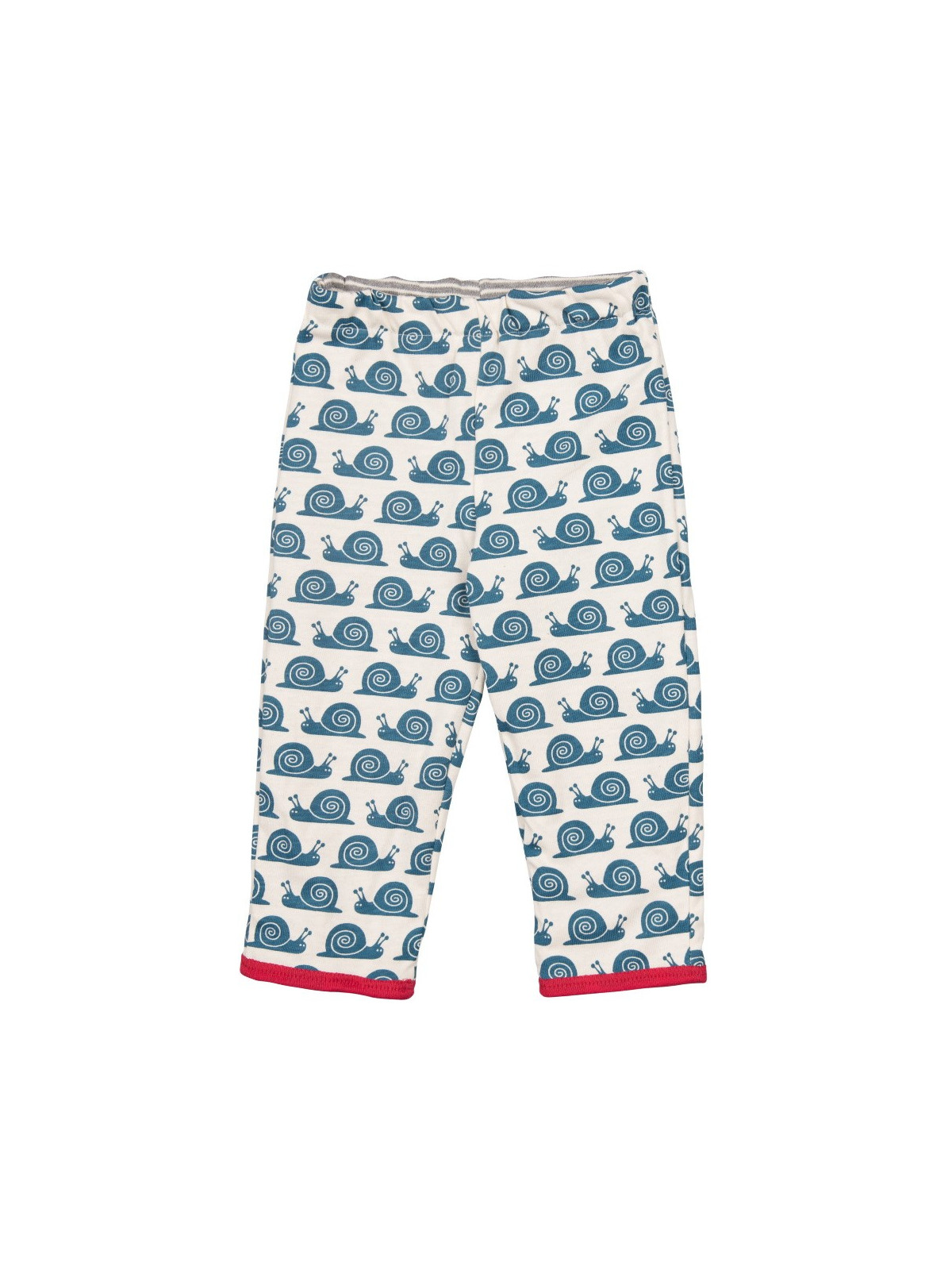 loud + proud - Bio Baby Wende Sweathose mit Streifen und Schnecken-Motiv, grau