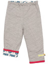 loud + proud - Bio Baby Wende Sweathose mit Streifen und Schnecken-Motiv, grau
