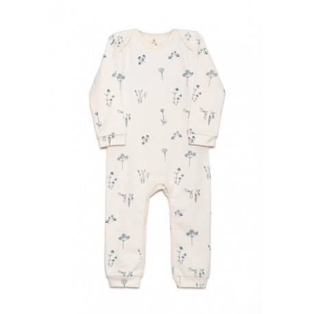 ORGANIC by Feldman - Bio Baby Strampler ohne Fuß Pflanzen Genuss-Motiv