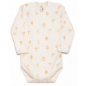 ORGANIC by Feldman - Bio Baby Wickelbody langarm mit kraftgebender Wald-Motiv