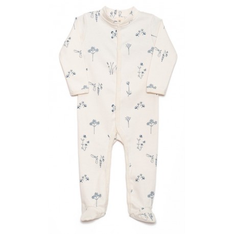 ORGANIC by Feldman - Bio Baby Strampler mit Fuß Pfanzen Genuss-Motiv