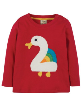 frugi - Bio Baby Langarmshirt "Magic Number" mit Enten-Applikation