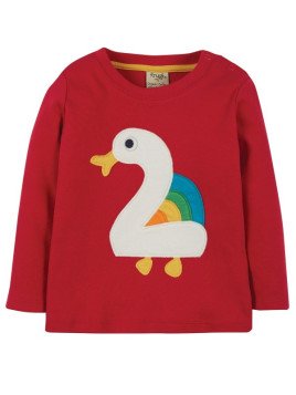 frugi - Bio Baby Langarmshirt "Magic Number" mit Enten-Applikation