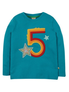 frugi - Bio Baby Langarmshirt "Magic Number" mit Sternen-Applikation