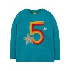 frugi - Bio Baby Langarmshirt "Magic Number" mit Sternen-Applikation