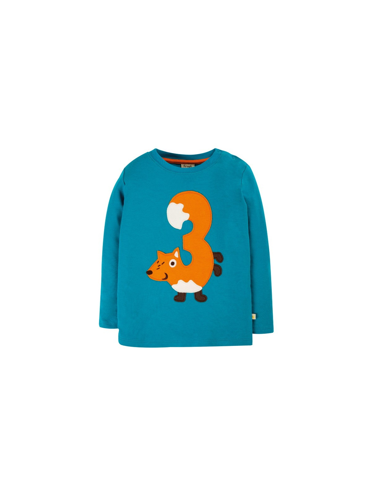 frugi - Bio Baby Langarmshirt "Magic Number" mit Fuchs-Applikation