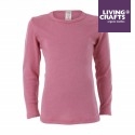 LIVING CRAFTS - Bio Kinder Unterhemd langarm , Wolle/Seide, rosa