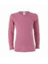 LIVING CRAFTS - Bio Kinder Unterhemd langarm , Wolle/Seide, rosa