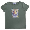Enfant Terrible - Bio Kinder T-Shirt mit Tiger-Druck, olive