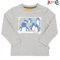 kite kids - Bio Kinder Langarmshirt mit Pinguin-Druck
