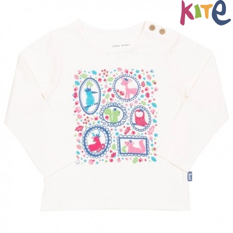 kite kids - Bio Kinder Langarmshirt mit Tier-Druck