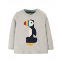 frugi - Bio Baby Langarmshirt "Magic Number" mit Papageientaucher-Motiv