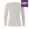 LIVING CRAFTS - Bio Kinder Unterhemd langarm , Wolle/Seide, natural