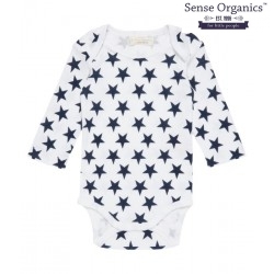 Sense Organics - Bio Baby Body "Yvon" mit großen Sternen-Allover