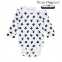 Sense Organics - Bio Baby Body "Yvon" mit großen Sternen-Allover