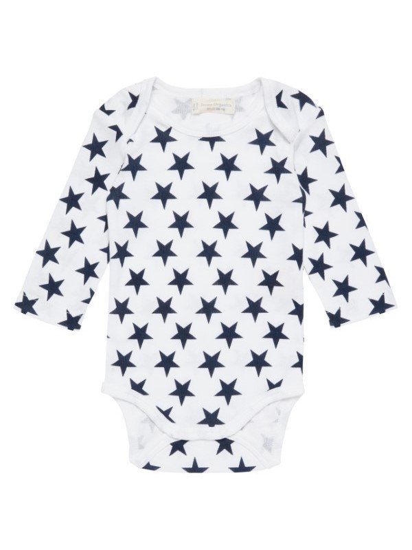 Sense Organics - Bio Baby Body "Yvon" mit großen Sternen-Allover